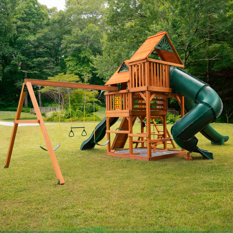 Gorilla Playsets Great Skye II Treehouse Swing Set & Reviews Wayfair